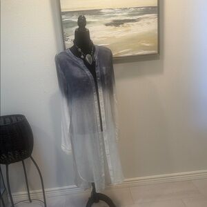 Mystree Blue and White Ombre Jacket